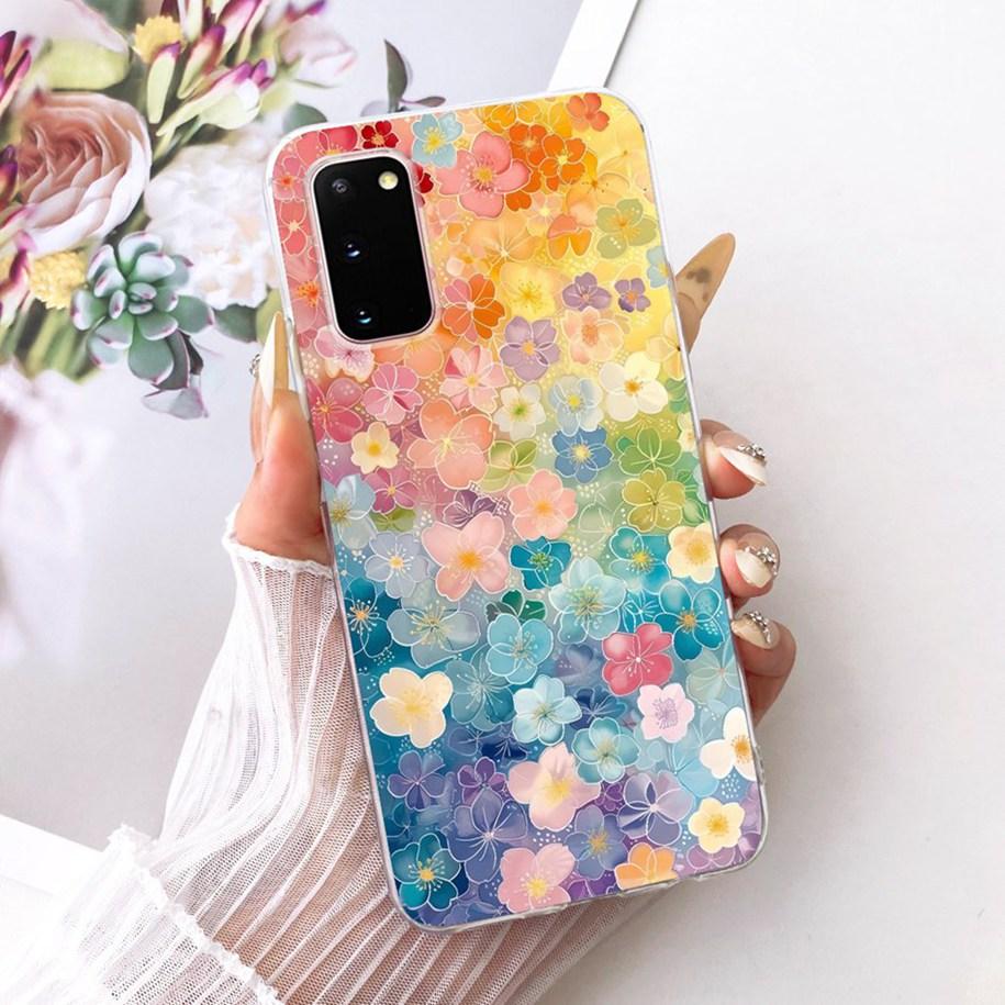 For Samsung Galaxy S20 Plus Case Fashion Butterfly Flower Soft Clear Silicone Back Phone Cover For Samsung S20 Ultra S 20 Bumper