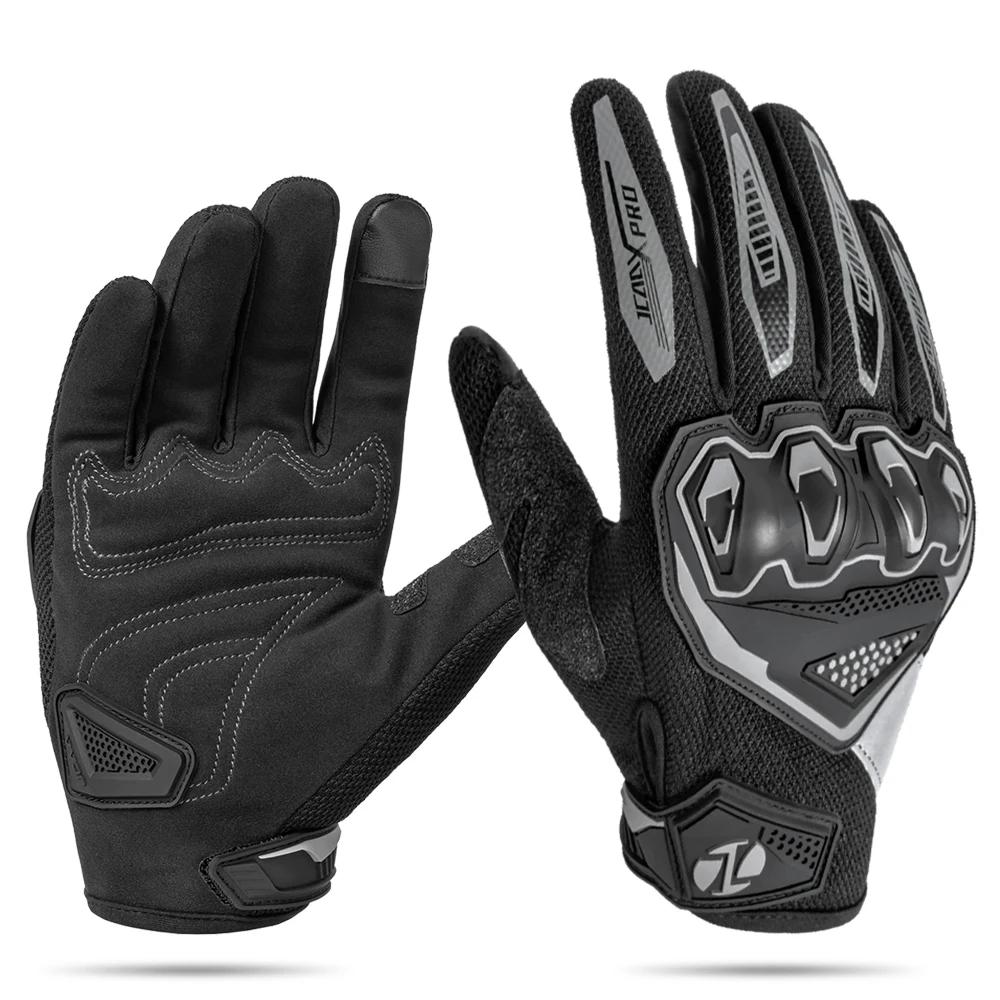 Summer Motorcycle Gloves Dirt Bike Items Full Finger Accessory Touch Screen Compatible Unisex for Moto Riding Cycling Guantes