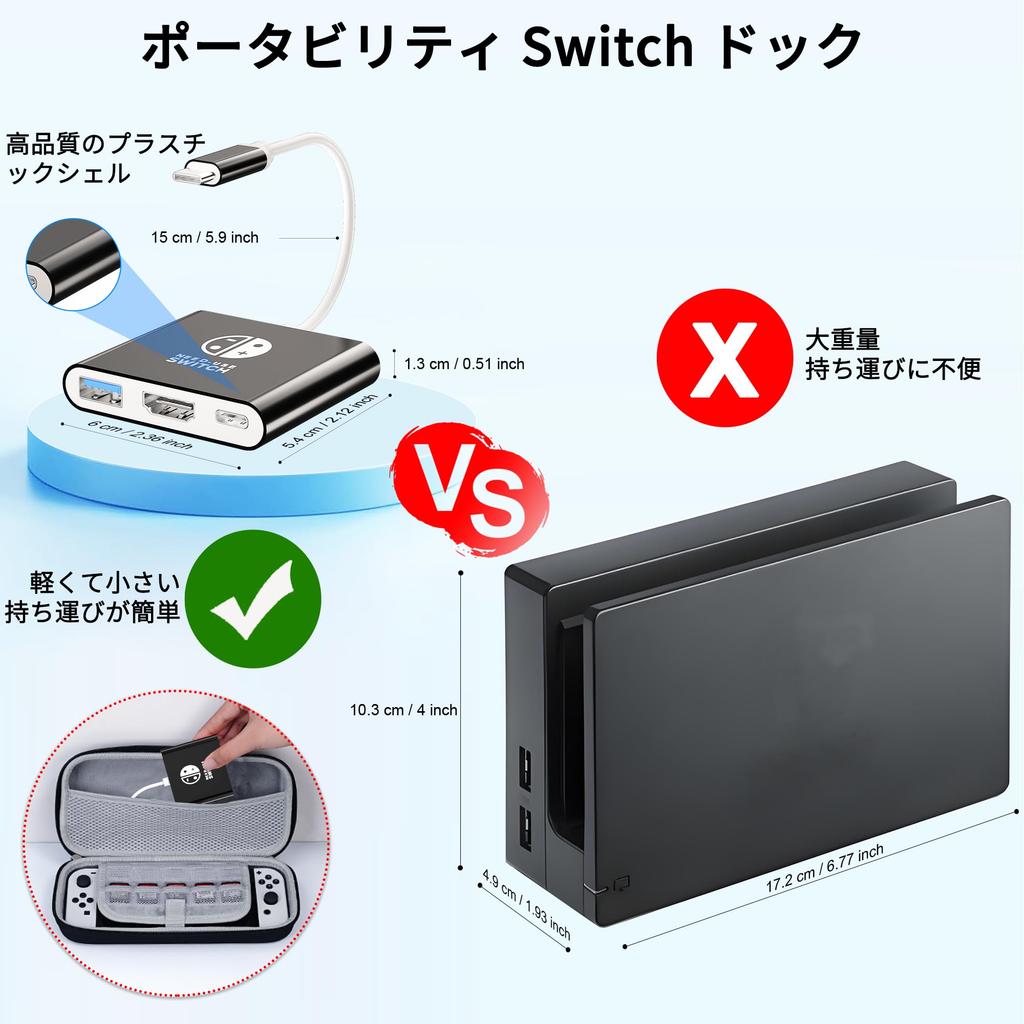 Typec HDMI Переключатель Док-станция Switch Прямой вывод на ТВ Переключатель Сменный кабель Док-станция Switch HDMI Кабель 3в1 Не Switch Switch OLED Совместим с ноутбуками