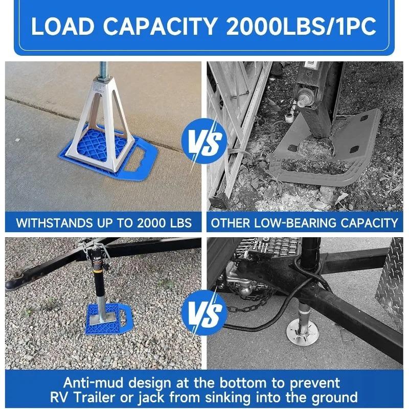 Предотвращает проседание домкратов Противоскользящая подкладка для домкрата для автодома Погодоустойчивая Выравнивающая Стабилизирующая Подкладка-блок для домкрата для Кемпера Каравана Прицепа