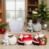 Christmas Santa Claus Epoxy Mold Small Item Storage Candle Container DIY Casting Mold Reusable Holiday Decor