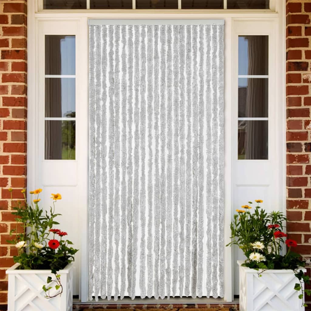 Fly Screen Curtain Grey 90x220 cm Chenille