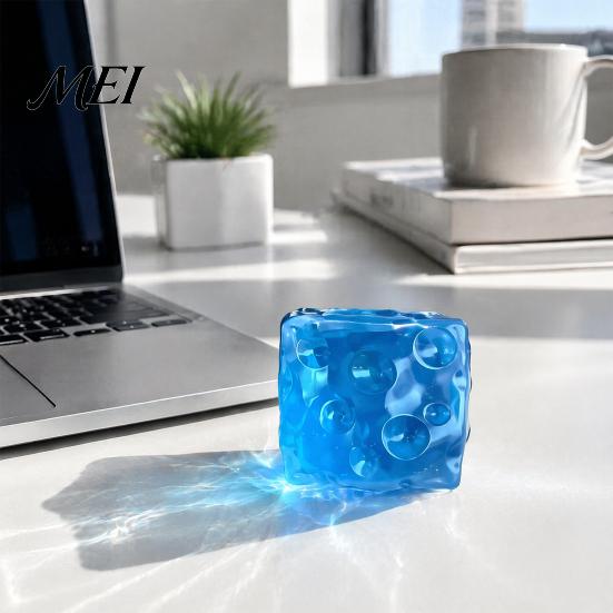 Relaxing Desk Toy Shapeable Cheese Cube Squeeze Toy, Anxiety Relief Block Sensory Stress Reduction Fake Pinch Home Office Relaxation Tool Gel Filling