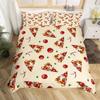 Комплект постельного белья с изображением пиццы, комплект постельного белья в деревенском стиле с изображением фруктов и овощей, 3 предмета для детей и подростков, декор спальни, постельное белье с изображением вкусной еды