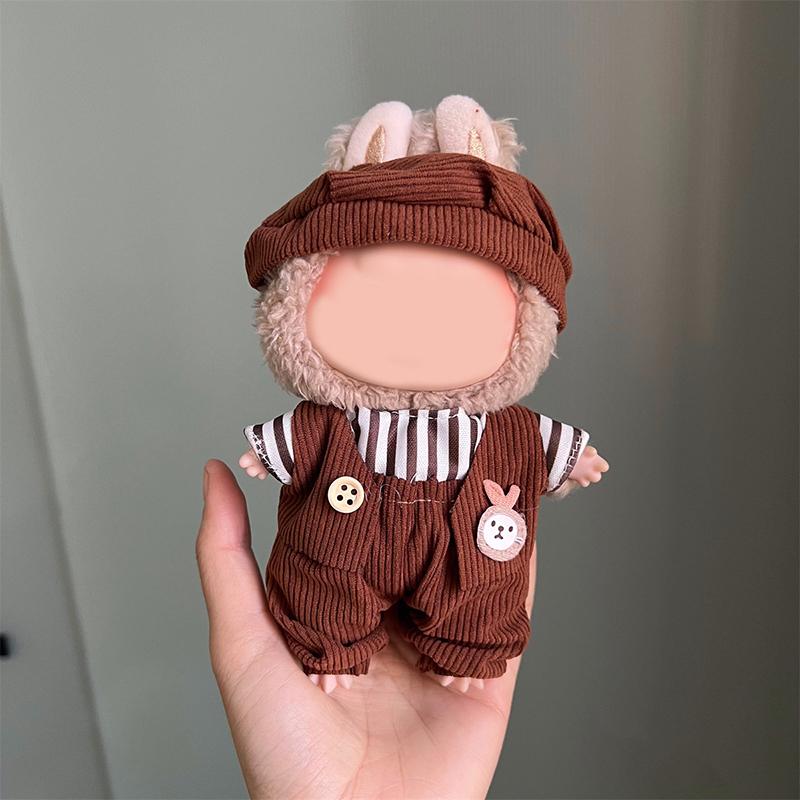 Набор украшений для кукольной одежды для 17-сантиметровой плюшевой виниловой куклы Labubu, стильный наряд, одежда, спортивный костюм для отдыха, аксессуары для наряда Labubu