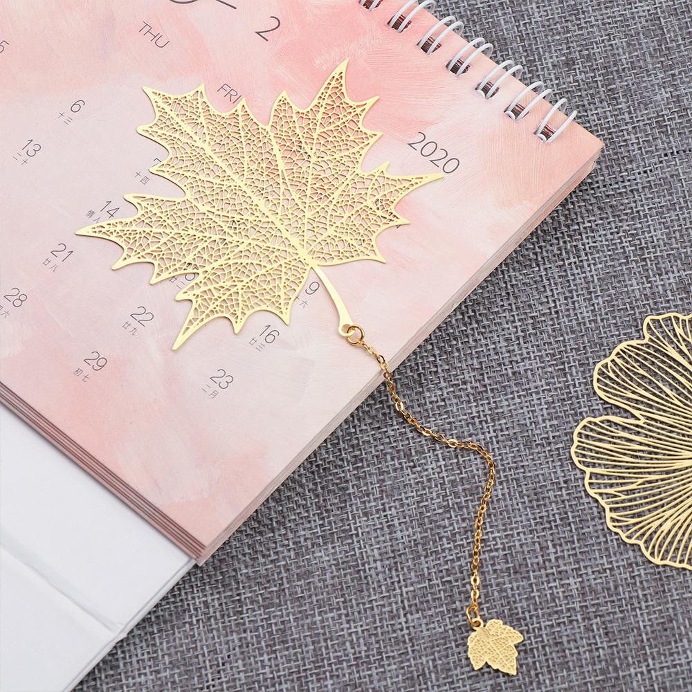 Милый держатель для книги абрикосового цвета с кисточкой в китайском стиле, металлическая закладка в виде листа