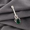 Green Emerald Gemstone Pendant Jewelry, Handmade Gorgeous Silver Pendant , 925 Sterling Silver Jewelry For Wedding Gift