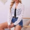 New Women's Floral Lace Hollow Out Long Sleeved Jacket Women's Coat