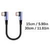 Короткий мужской USB C кабель для зарядки с угловым коннектором 90 градусов, 6A, быстрая зарядка, поддержка передачи данных для ноутбуков, телефонов