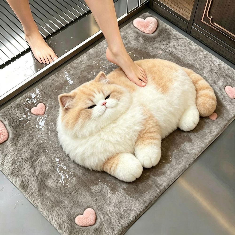 Diatomaceous Earth Bathroom Carpet Water-absorbing Bedroom Door Rug  Home Decor