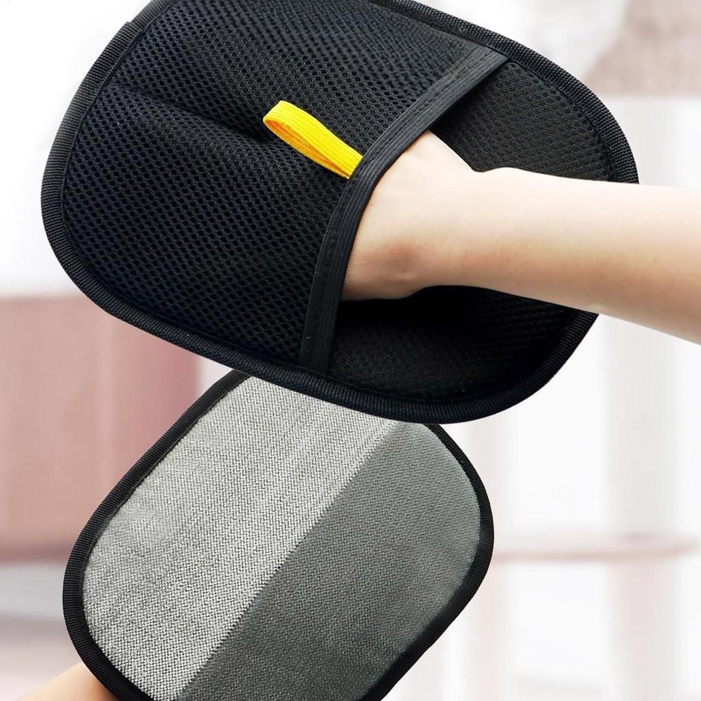 Улучшенная перчатка для удаления шерсти домашних животных Двусторонняя перчатка для шерсти Кошка Собака Магнитные перчатки для мытья Вычесывания Чистки ковров Диванов