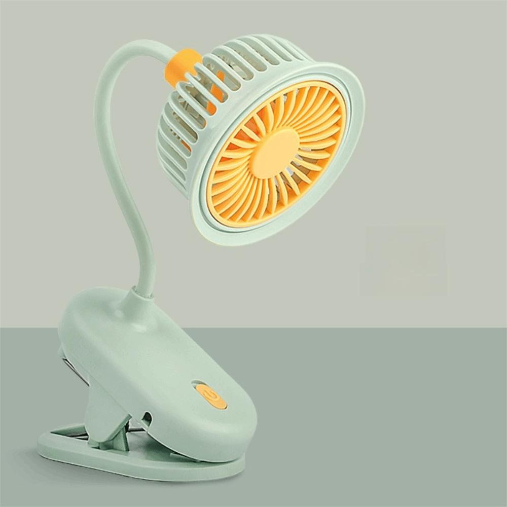 Desk Clip on Battery Powered Mini Fan 360° Adjustable USB Rechargeable Fan Summer