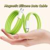 Магнитный силиконовый кабель данных Type C, против запутывания, USB на Type C, зарядный кабель для телефона