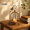 Indoor Outdoor Lantern Vintage Metal Birdcage Candle Holder, Tealight Decorative Wedding Table Decoration Stand for Home Decor Dining Living