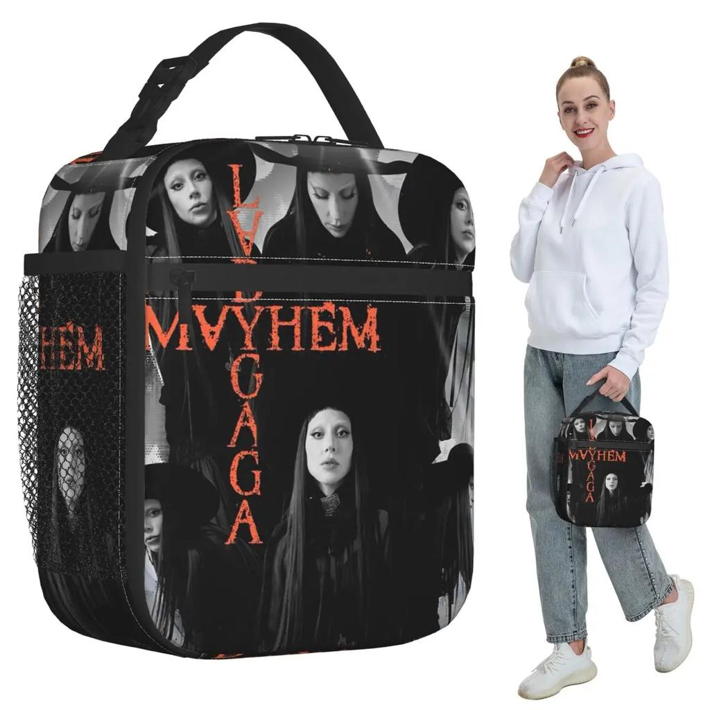 Lady Gaga Mayhem Album Insulated Lunch Bag for Kids School Cooler Thermal Food Box Tote Portable Lunch Boxes Container