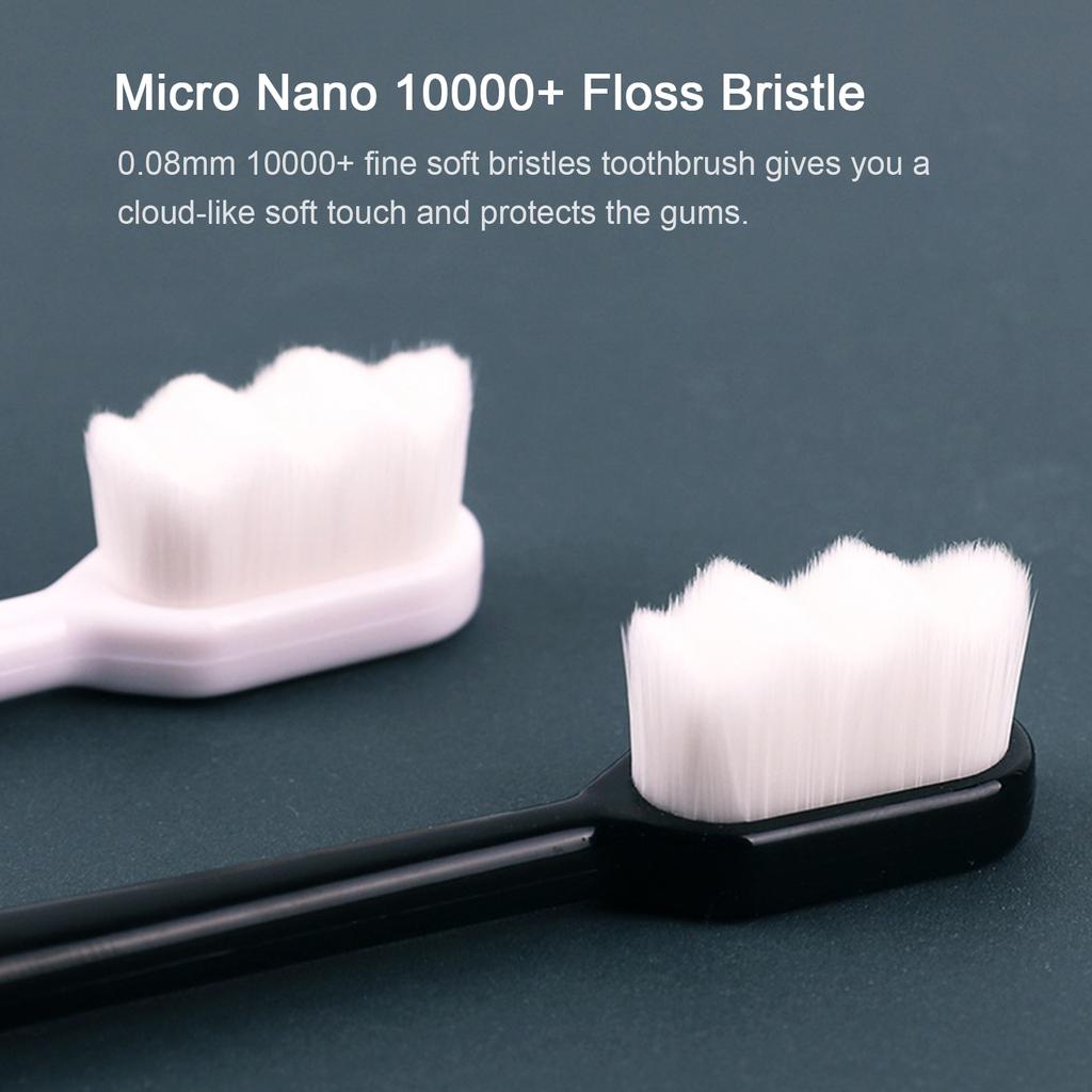 Экстрамягкая зубная щетка Micro Nano 10000+ Зубная щетка с нитью и щетиной Ультрамягкая зубная щетка для взрослых Глубокая