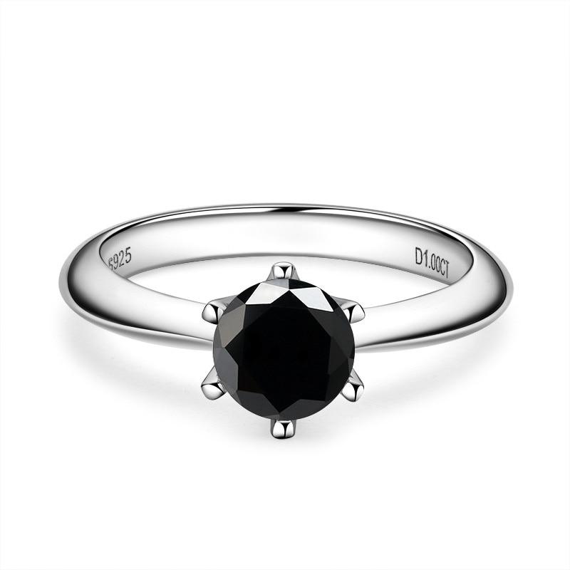 Bague Ringen Роскошные 100% настоящие 5-каратные кольца с муассанитом и бриллиантами для женщин, свадебные кольца из серебра 925 пробы, классические круглые ювелирные изделия, подарок с GRA