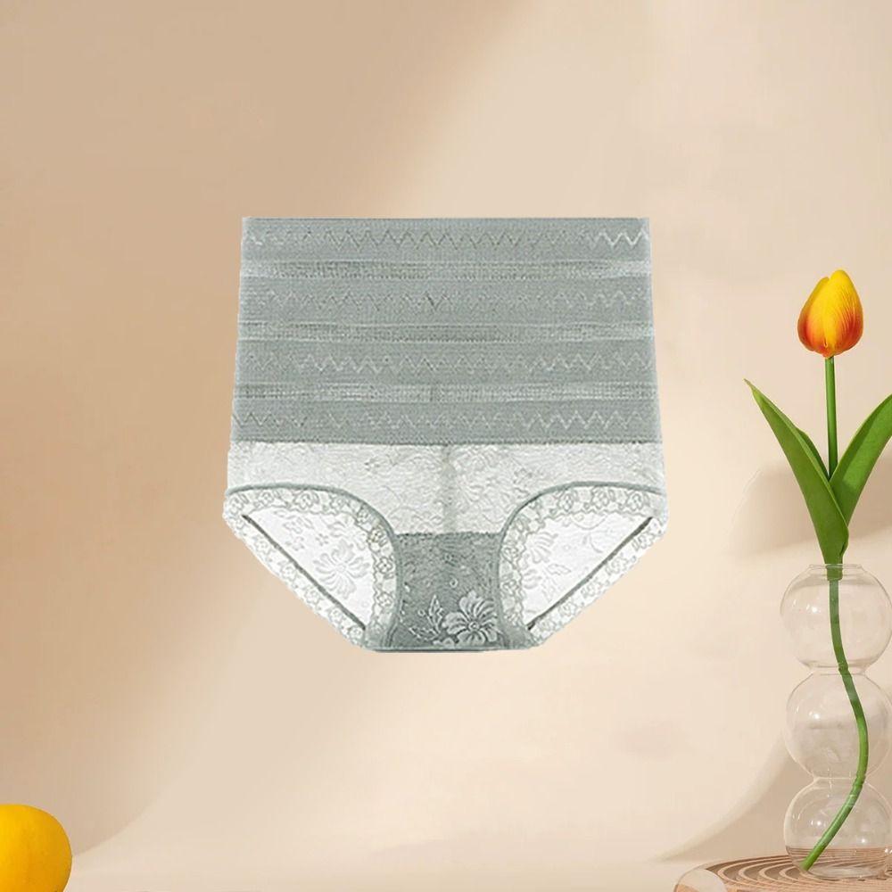 Кружевной цветочный послеродовой боди-шейпер, бесшовные трусики в полоску, нижнее белье для контроля живота, женское