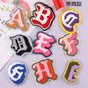 Computer Embroidery Label Towel Embroidery English Alphabet Badge Clothing Accessories Cloth Label Adhesive Patch Sticker Embroidery Cloth Sticker