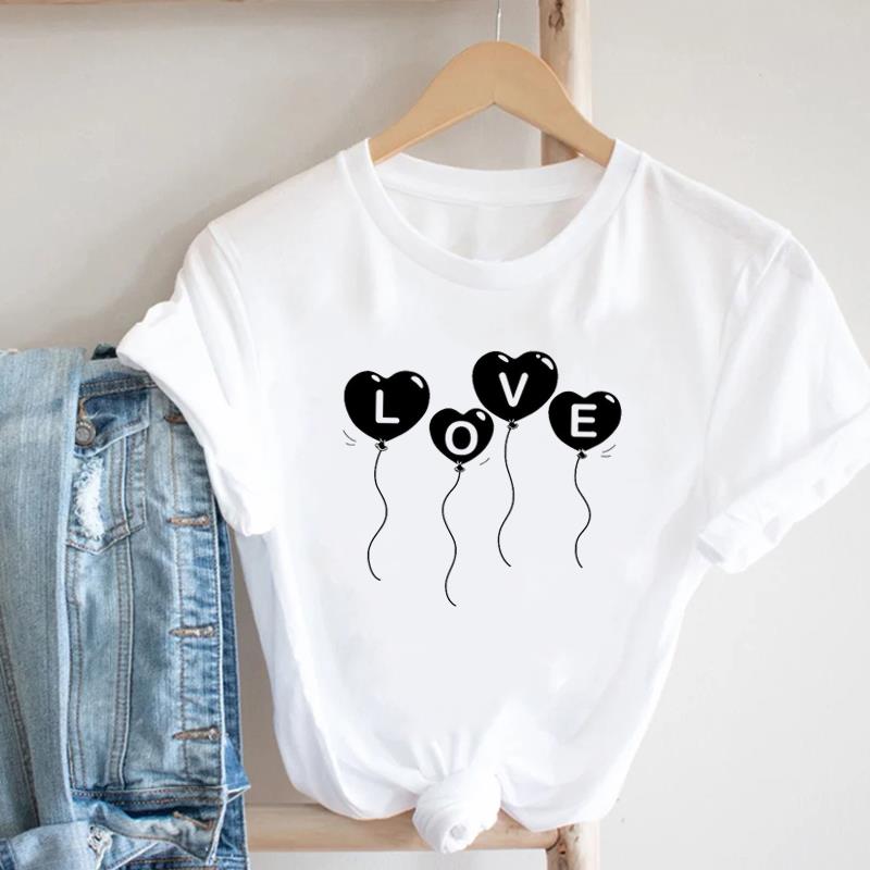 (Азиатский размер) Футболка женская с принтом женская одежда милый тренд милый тренд повседневная модная футболка с коротким рукавом женская футболка с графическим рисунком