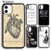Krajews серая анатомия Расписной чехол для телефона для iPhone 17 Air 16 15 14 plus 11 12 13 pro max coque Ракушка Fundas