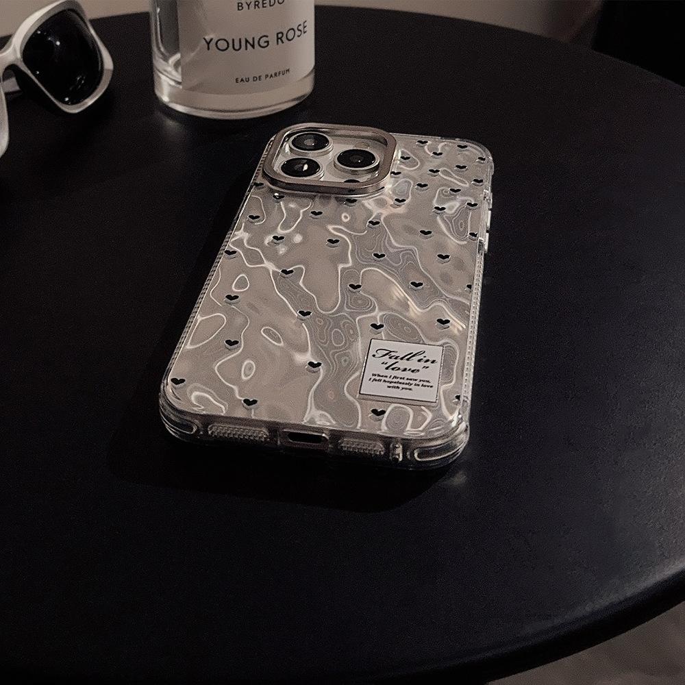 Чехол для iPhone 16 15 14 promax совместим и подходит для iPhone 13 12 11 promax гальванопокрытие любовь