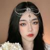 Women Drop Rhinestone Headwear Forehead Pendant Headdress Tassel Hair Chain Crystal Bridal Headband