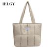 Women's Cotton-filled Soft Waxy Tote Bag, Shoulder Bag for College Students In Class, Large Bag for Commuting To Work, Nylon Bag.