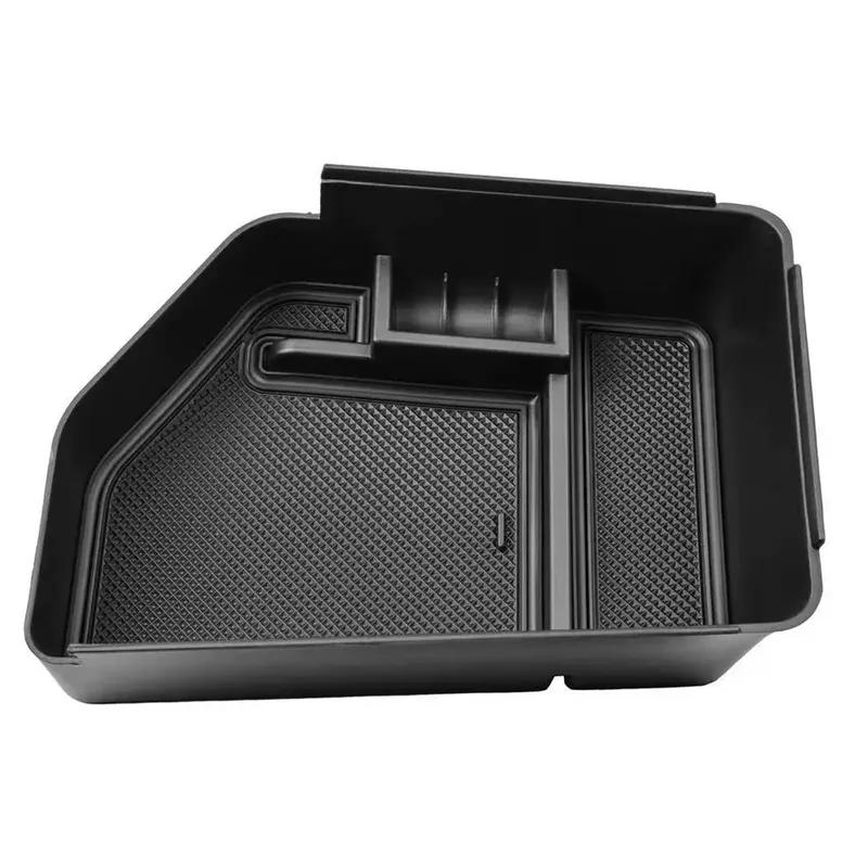For Kia EV6 2021-2025 LHD Center Console Organizer Tray Black Armrest Storage Box Insert Car Accessories Interior Organizer