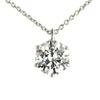 Jewelry PT900 2ct Super Cubic Pendant Necklace D Color VVS1 EXCELENT Cubic Use [Diamond World] Women's H&C