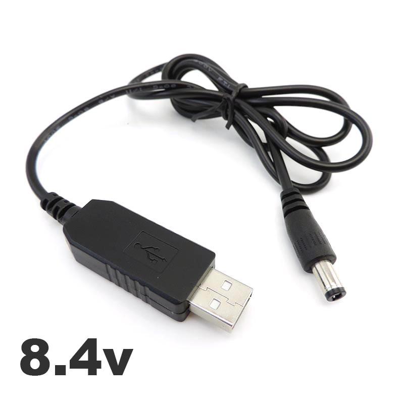 5 В USB-разъем постоянного тока 8,4 В 12,6 В повышающий модуль, линия повышения мощности, преобразователь, разъем зарядного устройства, кабель 5,5X2,1 мм, розетка