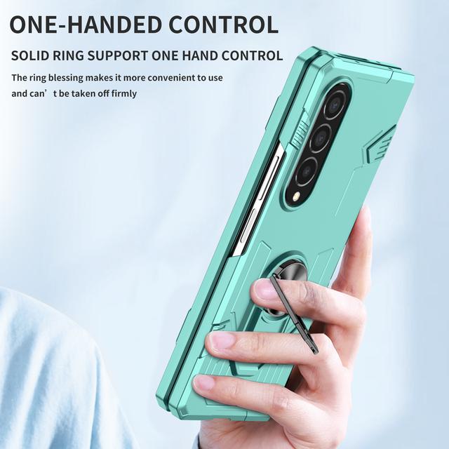 Складной дизайн Жесткий чехол для мобильного телефона Samsung Galaxy Z Fold 4 Fold4 5g Fold 3 2 Fold3 Fold2 Портативный чехол на палец