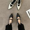 Hong Kong British Style Pointed Mary Jane Single Shoes Women's 2025 Spring New Korean Version Fashion Retro Light Mouth Small Leather Shoes