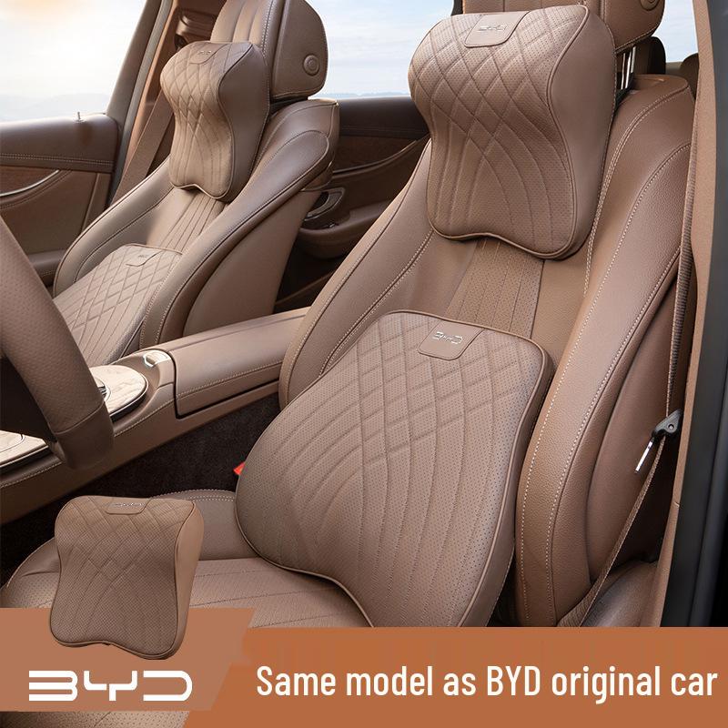 Автомобильная подушка для шеи и поясничная подушка для BYD Han EV, Qin Plus DMI, Tang, Song: Подголовник и Декор салона.