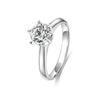 18k White Ring 0.50-2CT D-E Color VS1-VVS1 Clarity Lab Grown Diamond With IGI Certificate Classic 6-Prong Set Rings For Women