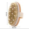 1PC Natural Bristle Body Brush - Exfoliating Wooden Massage Brush for Cellulite & Dead Skin - Wet/Dry Use - SPA Shower Brush
