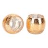 2PCS Round Speckled Glass Candle Holder Minimalist Modern Romantic Gold Tealight Candle Holder for