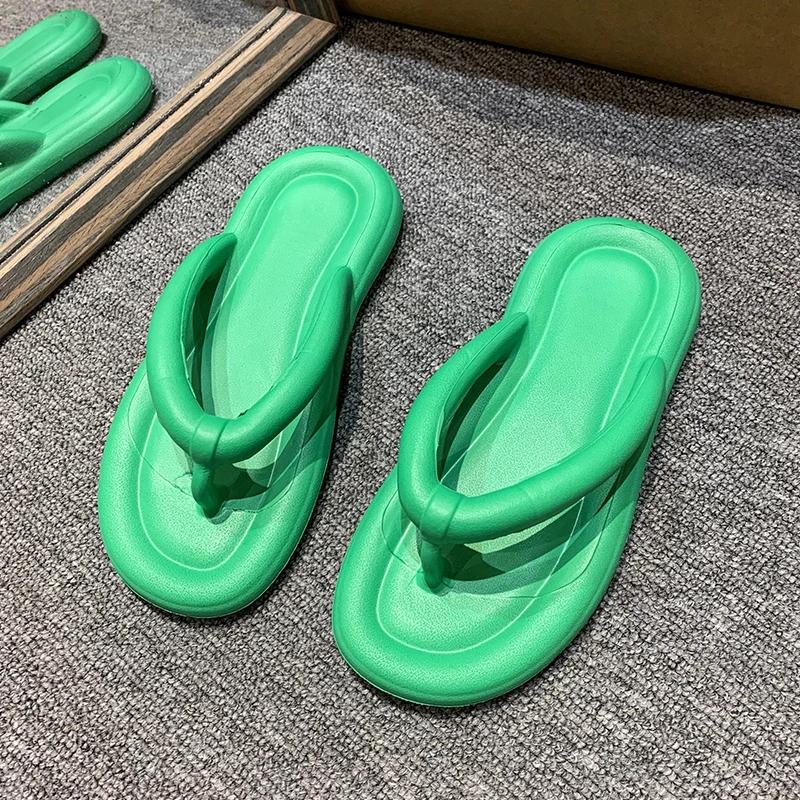 Новые летние шлепанцы ярких цветов, женские милые пляжные тапочки на мягкой подошве, модные сандалии, домашняя нескользящая обувь для ванной комнаты, шлепанцы