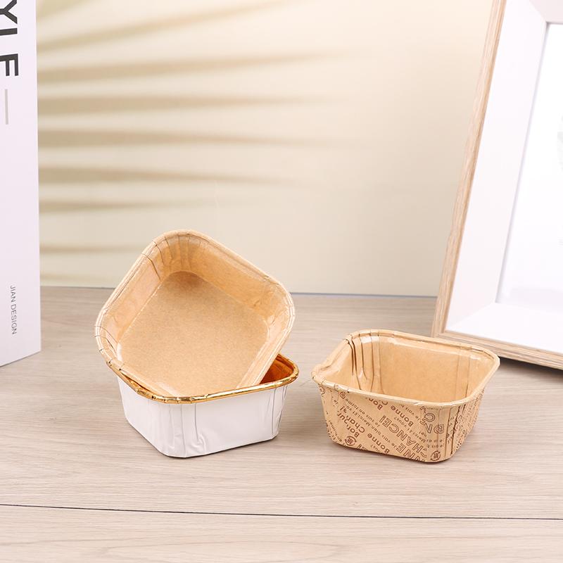 50 шт. квадратная бумага для кексов, термостойкая, маслостойкая, шифоновый рулет, форма для выпечки, держатель для кексов