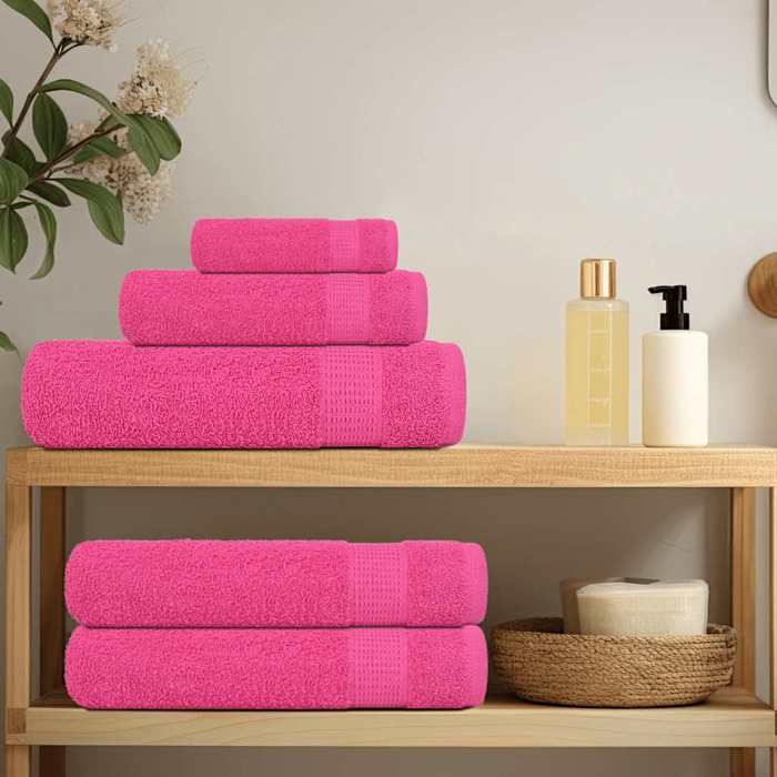 VidaXL Sauna Towels 2 Pcs Pink 80x200 Cm 360 G/m² 100% Cotton 137055