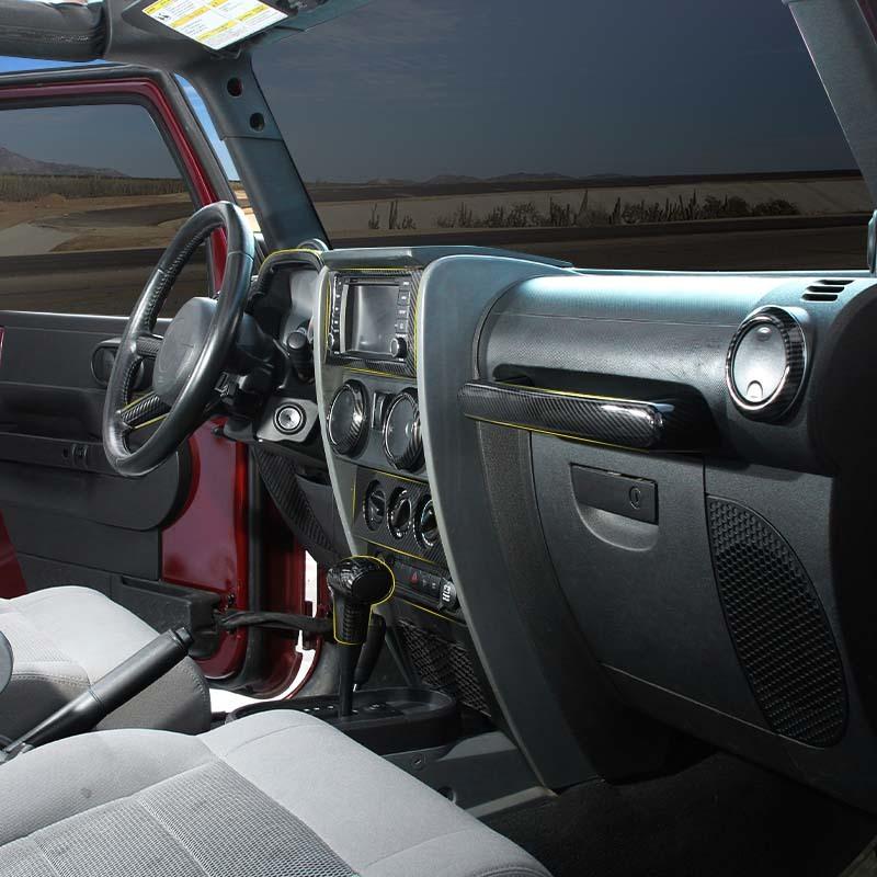 ABS внутренняя крышка рулевого колеса декоративная рамка для приборной панели для Jeep Wrangler JK 2007-2010 автомобильные аксессуары