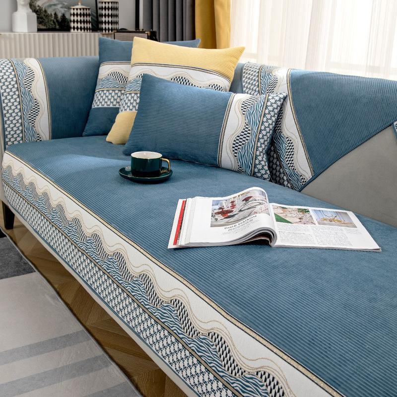 Подушка для дивана, простая нескользящая зимняя подушка, кожаный чехол для дивана, чехол для четырех сезонов, ткань синели