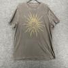 Мужская винтажная футболка с принтом John Varvatos Мир Солнце Потертая Серая XL Унисекс
