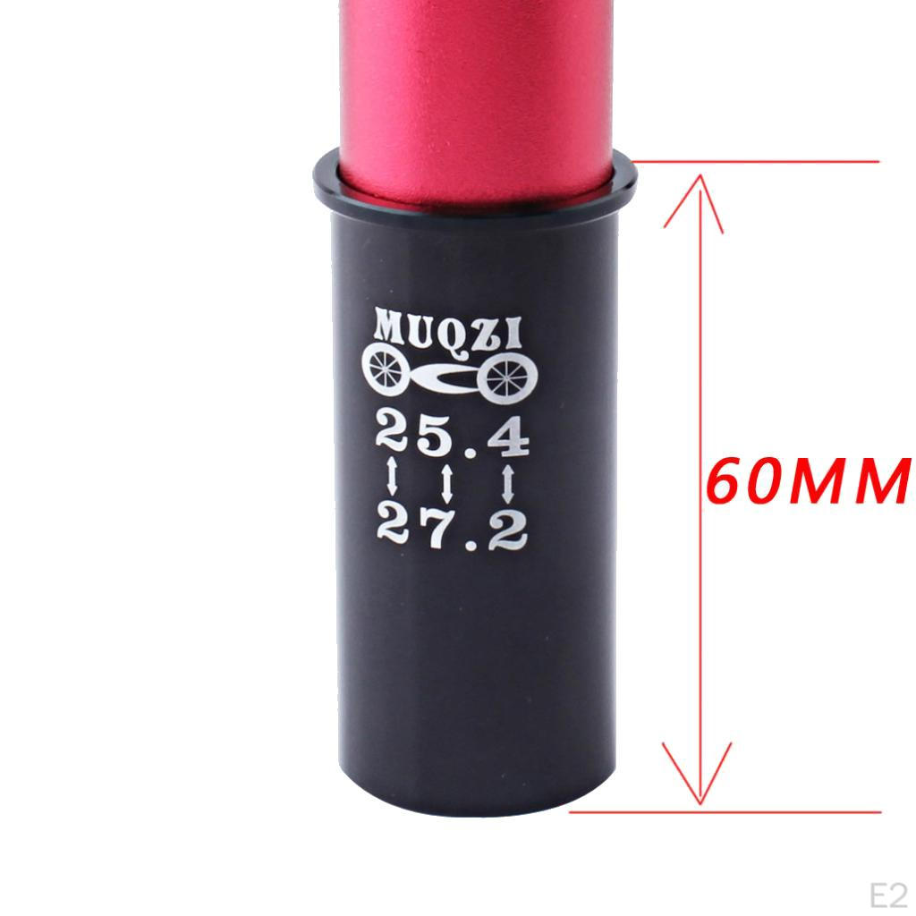 Seatpost Sleeve Shim 25.4mm to 27.2mm Seat Tube Aluminium Alloy Convert 65mm