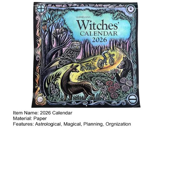 2026 Календарь ведьм Год ведьмы Ежемесячный планировщик Магическая мудрость Астрологические данные Альманахи Ежедневник
