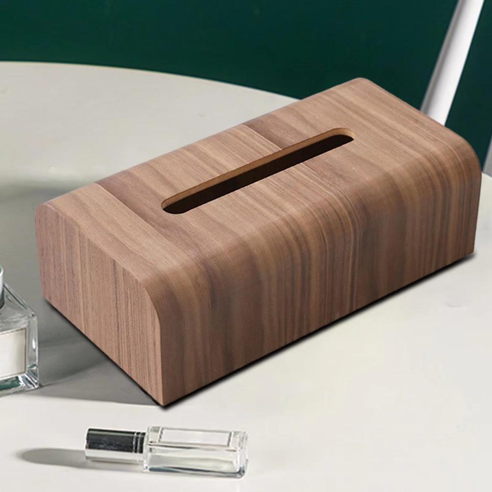 Drawer Design Solid Wood Tissue Box Simple Tissue Holder Desktop Ornament Tissue Case Bathroom