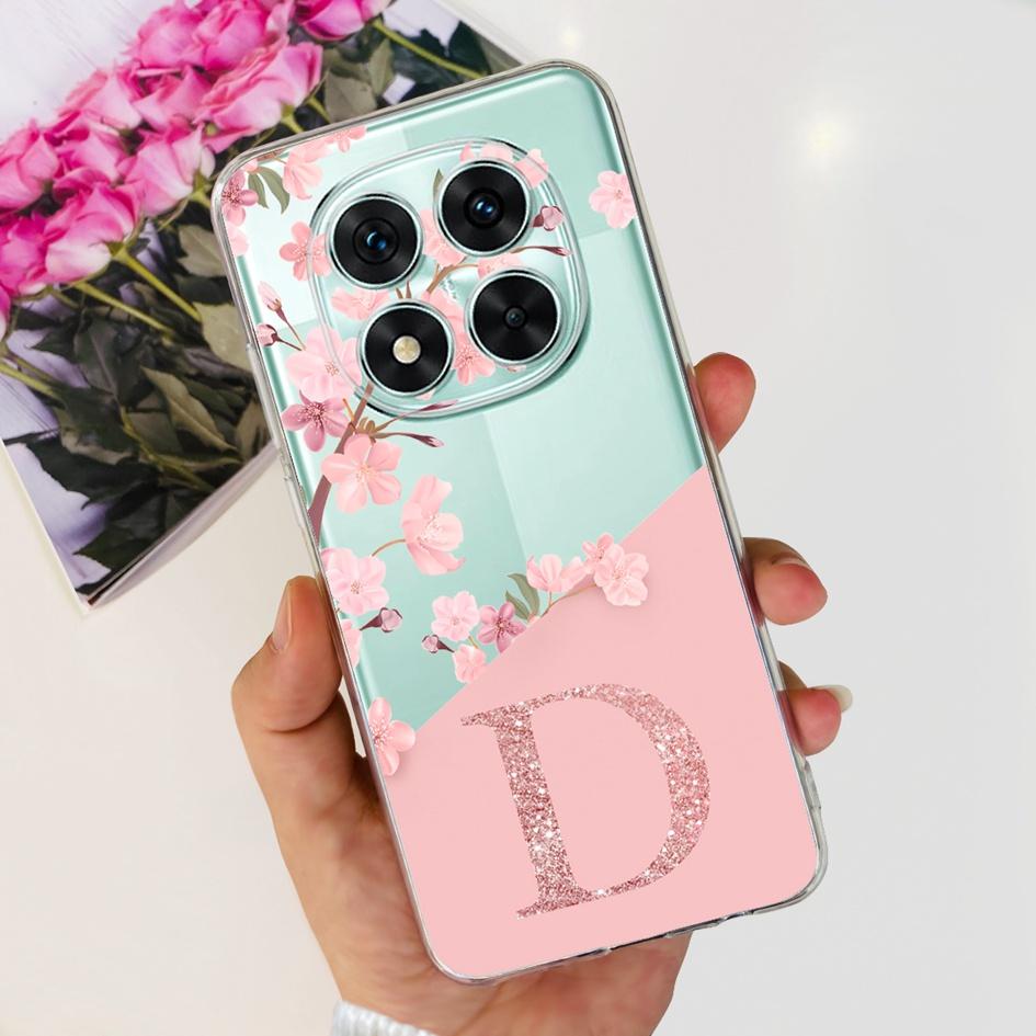 Для Xiaomi Redmi Note 14 Pro 5G Чехол Мода Буквы от А до Я Мягкая Прозрачная Силиконовая Задняя Крышка Для Redmi Note 14 Pro Plus Note14 Fundas