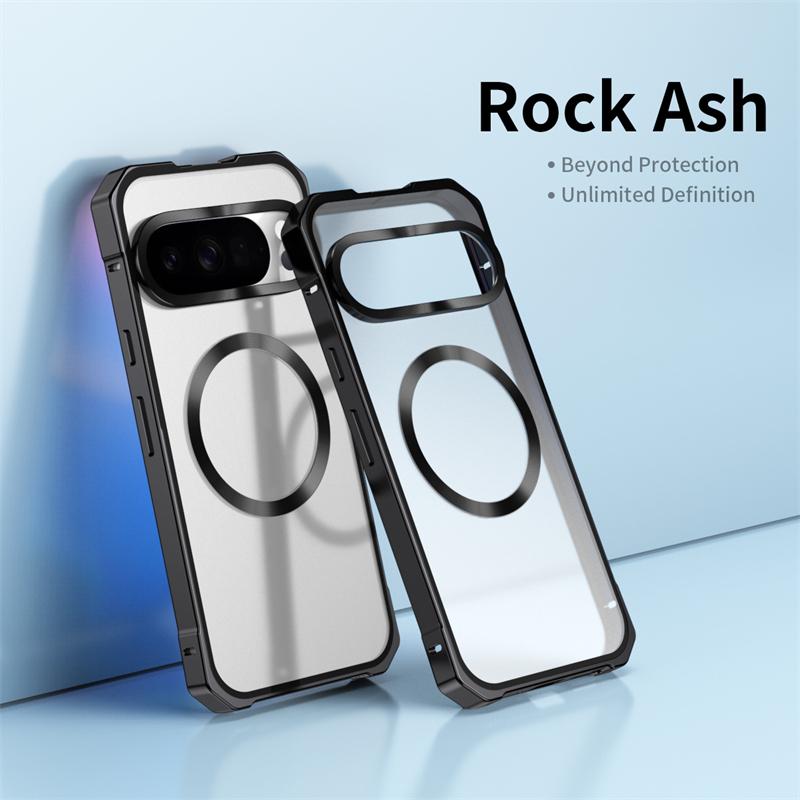 For Google Pixel 10 Case Magnetic Aluminium Alloy Metal Frame Cover For Pixel10 5G Matte Transparent Phone Shell