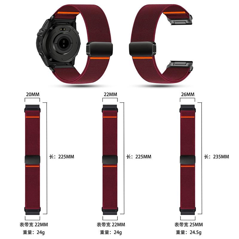 Быстросъемный нейлоновый ремешок 26 20 22 мм для Garmin Quatix 8/Tactix 8/Fenix 8 51мм 47мм/E 7X Pro 6X 5X/Enduro 3 Браслет Garmin 970 965
