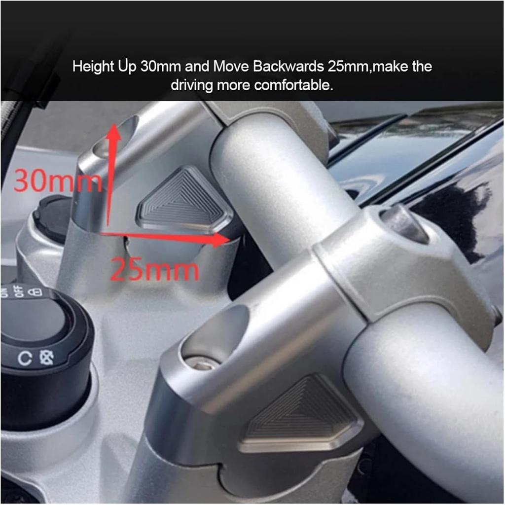 Handlebar Riser For B&MW For R1200GS R1250GS R1250RS For S1000XR R1200R For A&dventure For ADV 32MM CNC Handlebar Riser Motorcycle Handlebar Back